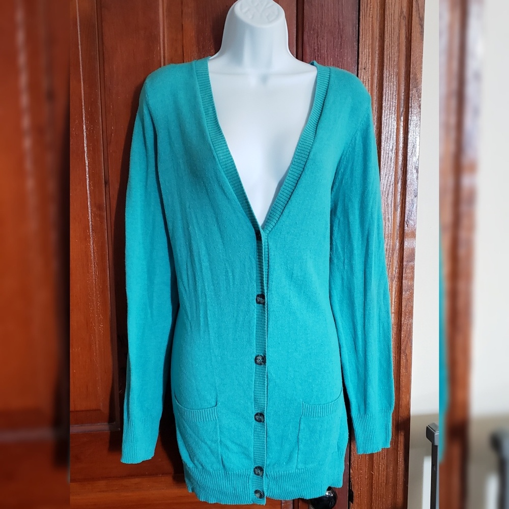 Turquoise cardigan